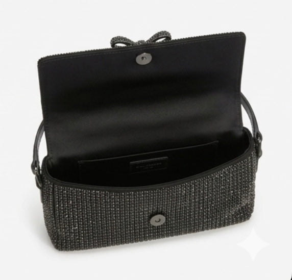 Luxury Black Studded Evening Bag for Women | Rhinestone Party Clutch Pakistan